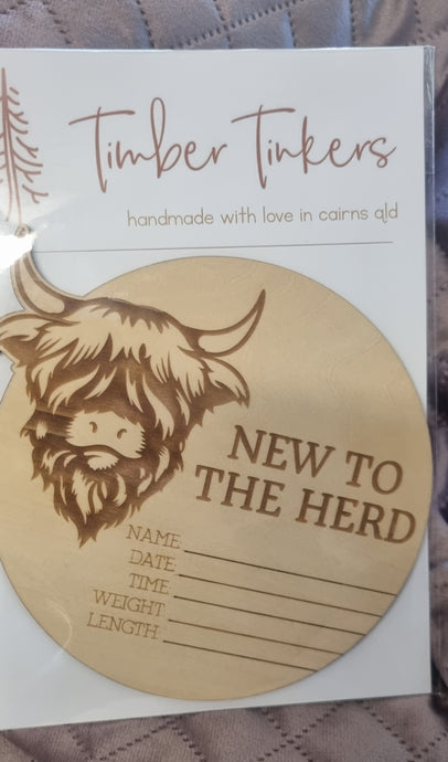 Welcome to the Herd 🐮 Birth Announcement Discs